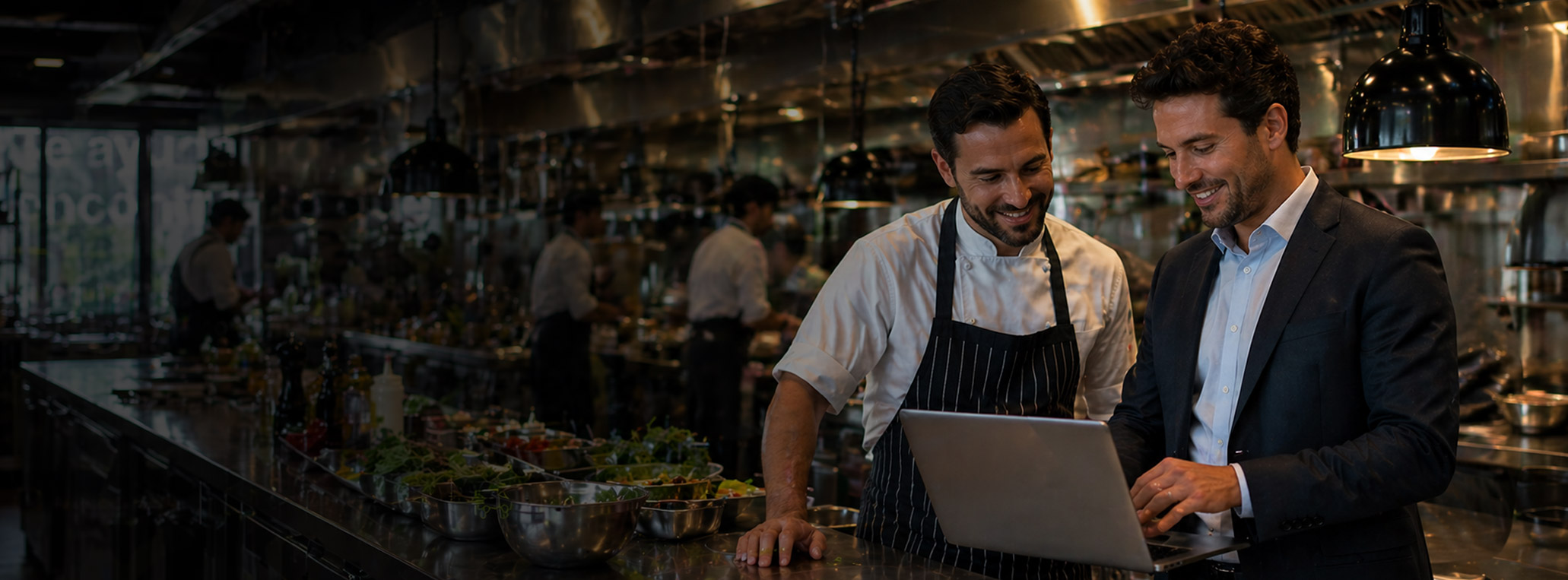 Chef and Manager working together