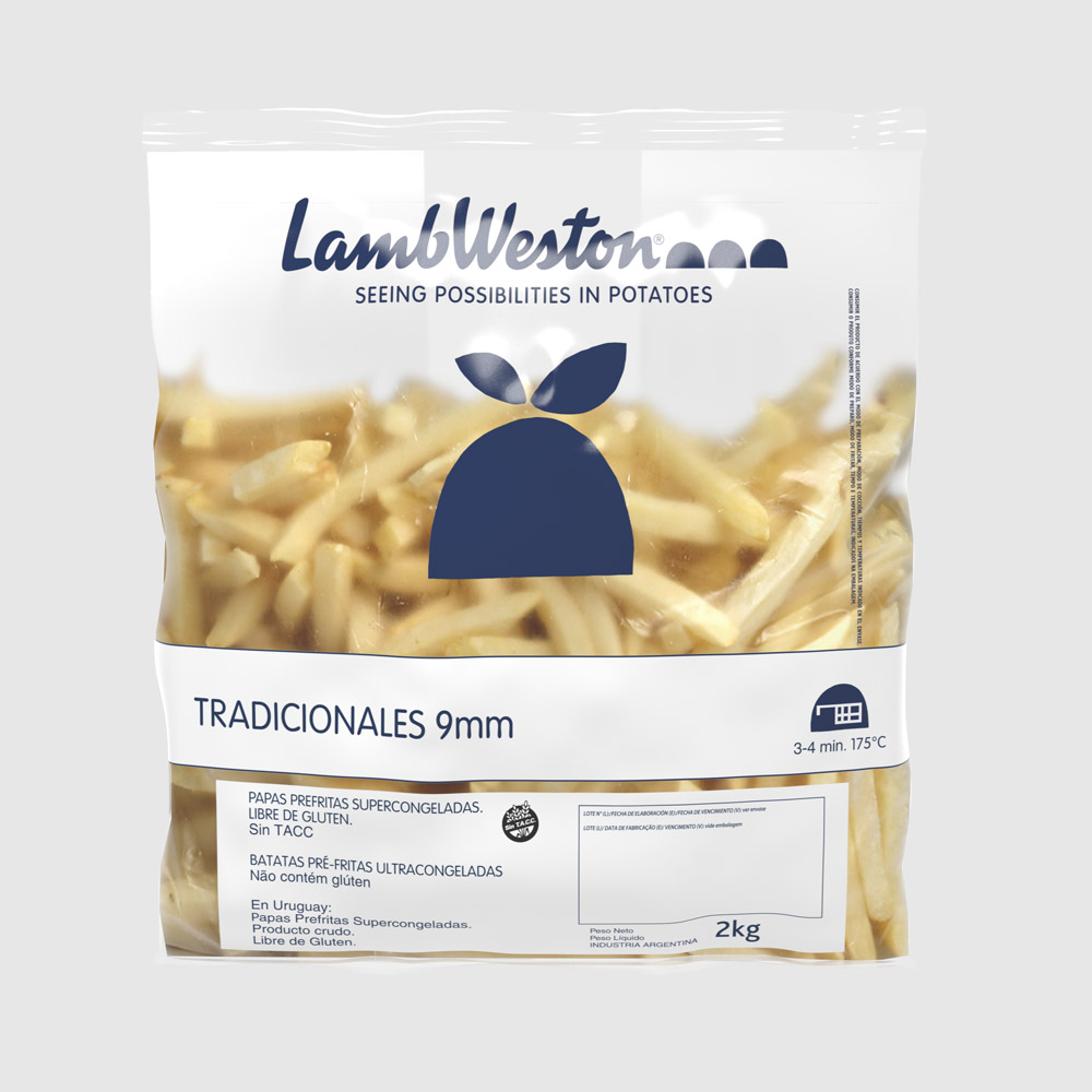 PAPA PRE FRITA 9 mm LW (6x2,5 kg)
